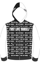 Load image into Gallery viewer, FIRST LOVE YOURSELF ZIP HOODIE
