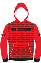 Load image into Gallery viewer, FIRST LOVE YOURSELF ZIP HOODIE
