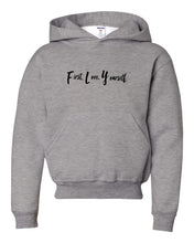 Load image into Gallery viewer, Fly Above It First Love Yourself Youth Hoodie
